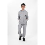 Haykids Erkek Çocuk Uzun Kol Baskılı Kapüşonlu Eşofman Takımı - 12 Yaş - Gri