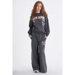 HayKids Kız Çocuk Yazı Baskılı Oversize Bol Paça Alt Üst Eşofman Takımı 8-9-10-11-12 Yaş