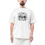 Hayko Cepkin Grafiti Oversize Beyaz Tişört
