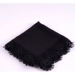 Hayrat Neşriyat Iğne Oyalı Şal (Namaz Örtüsü, 144X68 Cm. Siyah) - 144 x 68 cm