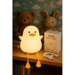 Hayvan Figürlü Gece Lambası, Silikon Rgb Dokunmatik, Yumuşak Işık, Bebek Odası Çocuklar İçin, Usb Şarjlı, Renkli Aydınlatma, Dekoratif Gece Lambası, Uyku Işığı (Ördek)