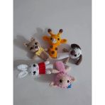 Hayvan Figürlü Parmak Kuklası Takımı Amigurumi Organik Oyuncak