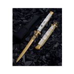 Hayvan Outdoor İtalyan Model Kaliteli Sedef Gold Stiletto Çakı - 33 Cm
