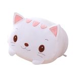 Hayvan Peluş Doldurulmuş Yastık, Sevimli Kedi Bebek Minder, Çizgi Film Peluş Yastık Sarılabilir Yumuşak Tombul Minder Oyuncaklar Sevimli Yastık Yaşamış Hayvan Oyuncak Çocuklar Yetişkinler için, 20 cm