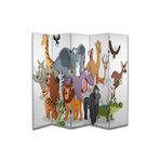 Hayvan Temalı Özel Tasarım Paravan Room Divider PRV1034, 180 x 180