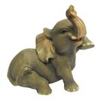 Hayvanlar Alemi Bebek Fil Polyresin Dekoratif Biblo 8,9 cm