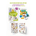 Hayvanlar Boyama Kitabı - Oyun Hamuru, Oyuncak ve Çıkartma Hediyeli
