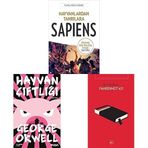Hayvanlardan Tanrılara Sapiens: İnsan Türünün Kısa Bir Tarihi Hayvan Çiftliği Fahrenheit 451 -3 Kitap Set