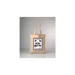Hayvanlarımız Cix Panda Baskılı Ham Bez Omuz Çantası 35X40 cm - 35 x 40 cm - Ekru