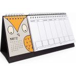Hayvanlı Takvim Haftalık Planlayıcı 2026 Masa Takvimi Kraft - -- - 25x7cm