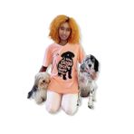 Hayvansever Tişört I Love Dogs More Than People Açık Turuncu