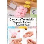 Hayveys 100 Yaprak Parfümlü Eriyen Mini Kağıt Sabun El Sabunu Çanta Boy Hijyen - 100 Adet