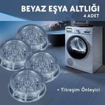 Hayveys 4 Adet Beyaz Eşya Altlığı Ayağı Çamaşır Bulaşık Makinası Buzdolabı Yükseltici Titreşim Önleyici