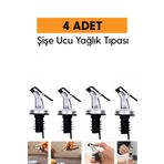 Hayveys 4 Adet Yağ Tıpası Yağdanlık Şişe Ucu Yağlık Sirkelik Sosluk Başlığı Damlatmaz
