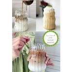 Hayveys Isıya Dayanıklı Tasarım Cam Sunum Bardak 600 Ml Kahve Soğuk Içecek Bardağı
