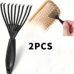 Hayveys Tarak Temizleme Aparatı 2 Parça Siyah Plastik Malzeme ile Pratik Temizlik Sağlar
