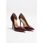 Hayy Shoes Canopus – Mürdüm Rugan Stiletto Deri Astarlı Topuklu Ayakkabı