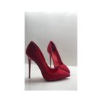 Hayy Shoes Hayyshoes Kırmızı Süet Stiletto Topuklu Ayakkabı