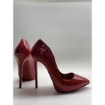 Hayy Shoes Kırmızı Rugan Deri Astarlı Gizli Platformlu Stiletto Topuklu Ayakkabı