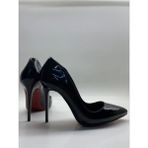 Hayy Shoes Siyah Rugan Deri Astarlı Stiletto Topuklu Ayakkabı