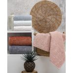 Hazangülü Collection Buldan Üretimi Çeyizlik Jakarlı Yaprak Kısmi Kadife 6'lı El/yüz Havlusu I 50X90 - 50 x 90 cm - Çok Renkli