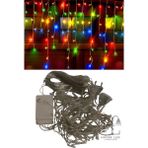 Hazar Led 4.5 Metre Saçak Led 96 Ledli 16 Saçaklı Eklenebilir Kelebek Fonksiyonlu RGB Dekoratif Led Işık Yılbaşı Süsü - 3 m - Renkli