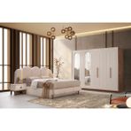 Hazar Mdf Yatak Odası Takımı - Ceviz - Krem - 240 66 215