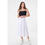 Hazel Beyaz Saten Etek - 2XL