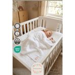 Hazel Coral 2 Katlı Müslin Bebek Örtüsü & Battaniyesi Beyaz