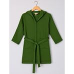 Hazel & Coral Çocuk & Bebek Bornozu Kapüşonlu Zümrüt Yeşili - 3 - 4 Yaş