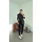 HAZELANNA Premium Siyah Disco Tayt