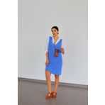 HAZELANNA Selanik Örgü Bebe Mavi Elbise