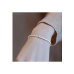 Hazeran accessories Gerçek Akuamarin Taşlı Arpa Kum İncili Bileklik