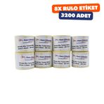 hazır etiketler , hazır al hızlı al Eko Termal Etiket(Sürsajlı) 40mm x 20mm Toplam 3200 Adet 8 Rulo, Ruloda 400 lü Sarılmış 40mm Kuka Çapında Örtücü Kapatma Etiketi Taşınabilir Barkod Yazıcılar ile Uyumlu
