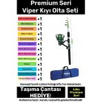 Hazır Kurulu Balık Viper Deniz Göl Kıyı Olta Seti Özel Üretim Şık Taşıma Çantalı 3m Kamış