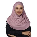 Hazır Türban Büzgülü Pileli Pratik Eşarp Tesettür Hijab - Namaz Örtüsü, Koyu Pembe