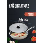 HB LİFE Metal Yağ Sıçratmaz Koruyucu Kapak – Tava ve Tencereler İçin 29 cm