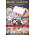 HB LİFE Sihirli Sünger Leke Çıkarıcı – Çok Amaçlı Temizlik Süngeri | Ayakkabı, Duvar, Banyo, Mutfak