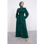 HB MODA COLLECTİON Geniş Kuşak Dolamalı Tesettür Tulum