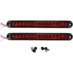 Hbemirror 2 Adet 10 Inç 15 LED Römork Işık LED Dur Dönüş Kuyruk Işık Ağır Hizmet Tekneleri Kamyonlar Için Üçüncü Fren Çubuğu Şerit Kırmızı (Yurt Dışından) - Aydınlatma