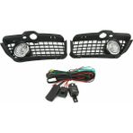 Hbemirror Çift Araba Ön Tampon LED Sis Lambası Izgara Kapağı Vw Golf Jetta Için Mk3 Cabrio 1993-1998 Beyaz Drl Sürüş LED Sis Lambası (Yurt Dışından) - Aydınlatma