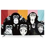 HBLZGBL 37", 42" İç TV Kapağı, Çizgi Film TV Kapakları Polyester Kumaş Çevre Dostu Baskı ve Boyama Toz Geçirmez ve Düz Kavisli TV, Akıllı TV'ler için Su Geçirmez (Renk: B, Boyut: 32")