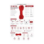 HBMB Store 20 Metre Kırmızı Naylon Ip 3 Mm, Çok Amaçlı Dayanıklı Çamaşır Ipi, Kamp Bahçe Balkon Hamak ve Taşıma Sabitleme Ipi, Dayanıklı Çamaşır Ipi Kalın, Asma Ipi Güçlü Halat Ip, Sağlam Ip, Kaliteli - 1 kg