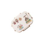 HBMB Store Bento 600ML Lunchbox Capybara Desenli Tek Katlı 2 Bölmeli Paslanmaz Çelik Sefer Tası Yemek Kutusu (Yemek) - 0,5 x 7 cm