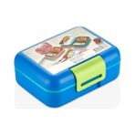 HBMB Store Mhk Prime Beslenme Kutusu Çift Katlı Alt Hazne Iki Bölmeli Yemek Saklama Kabı Çatal Kaşık Bıçak Set Mavi - 0,5 x 7 cm