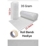 Hbnc 100 cm x 25 m 35 gr Balonlu Naylon Eşya Sarma Koruma Naylonu Patpat Ambalaj