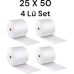Hbnc 25 cm x 50 Metre Balonlu Naylon Patpat Eşya Koruma Naylonu 4 Lü Set