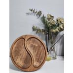 HBS ART DESİGN ÖZGÜRLÜK MODEL AHŞAP SUNUM TABAĞI KAYIN AĞACI 28 CM