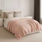 Hb&victory Müslin Tek Kişilik 4 Katlı %100 Pamuk Toz Pembe Renk Yatak Örtüsü 160X230 Cm. - 160 x 230 cm