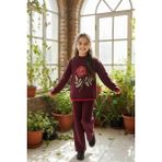 HC Kids Wear Kız Çocuk Pantolonlu Triko Takım - Bordo - 14 Yaş